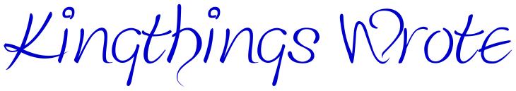 Kingthings Wrote 字体